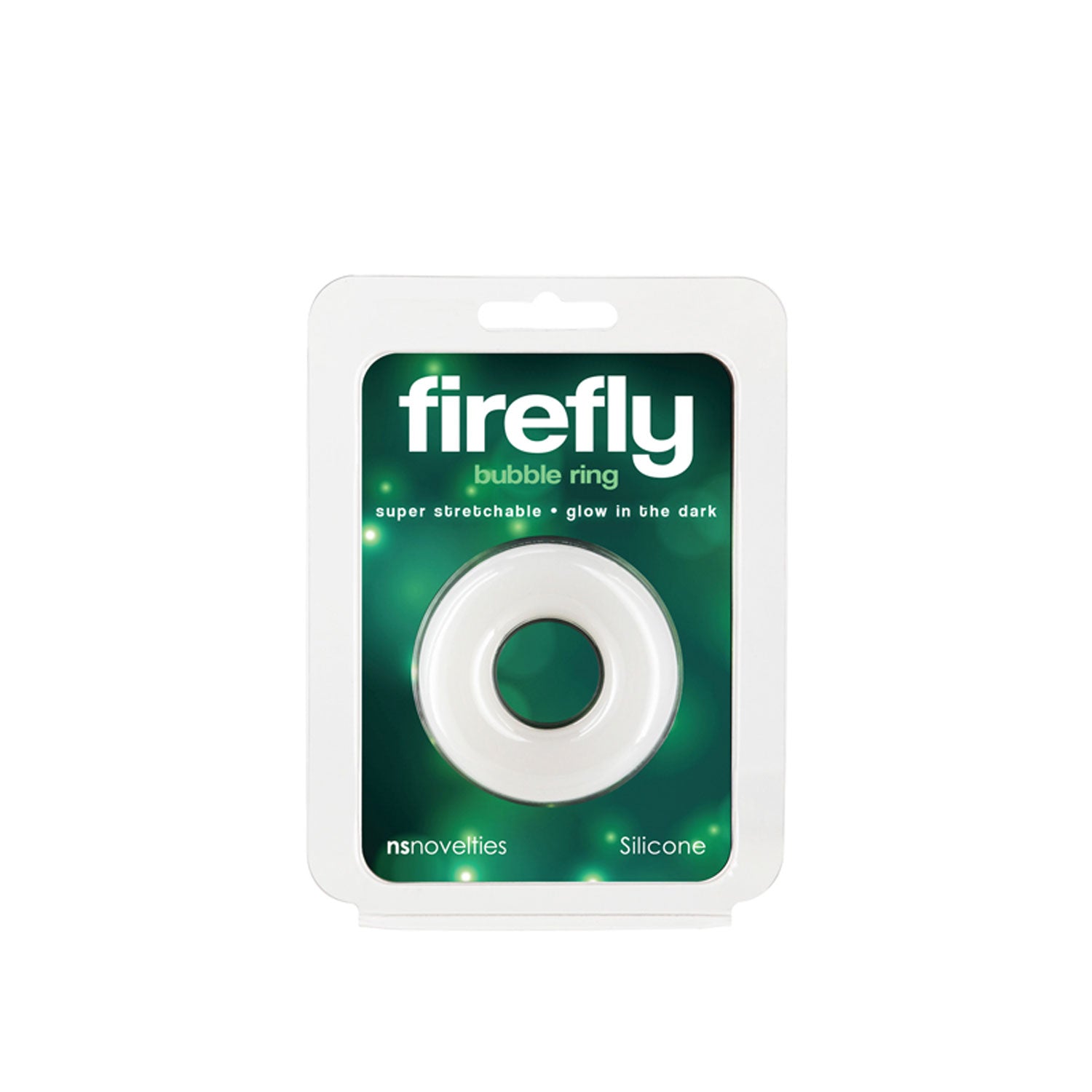 Firefly Bubble Ring - Medium - Glow-in-the-Dark - White