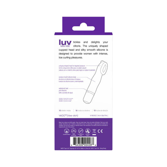 VeDO Luv Mini Vibe - Into You Clitoral Stimulator - Purple