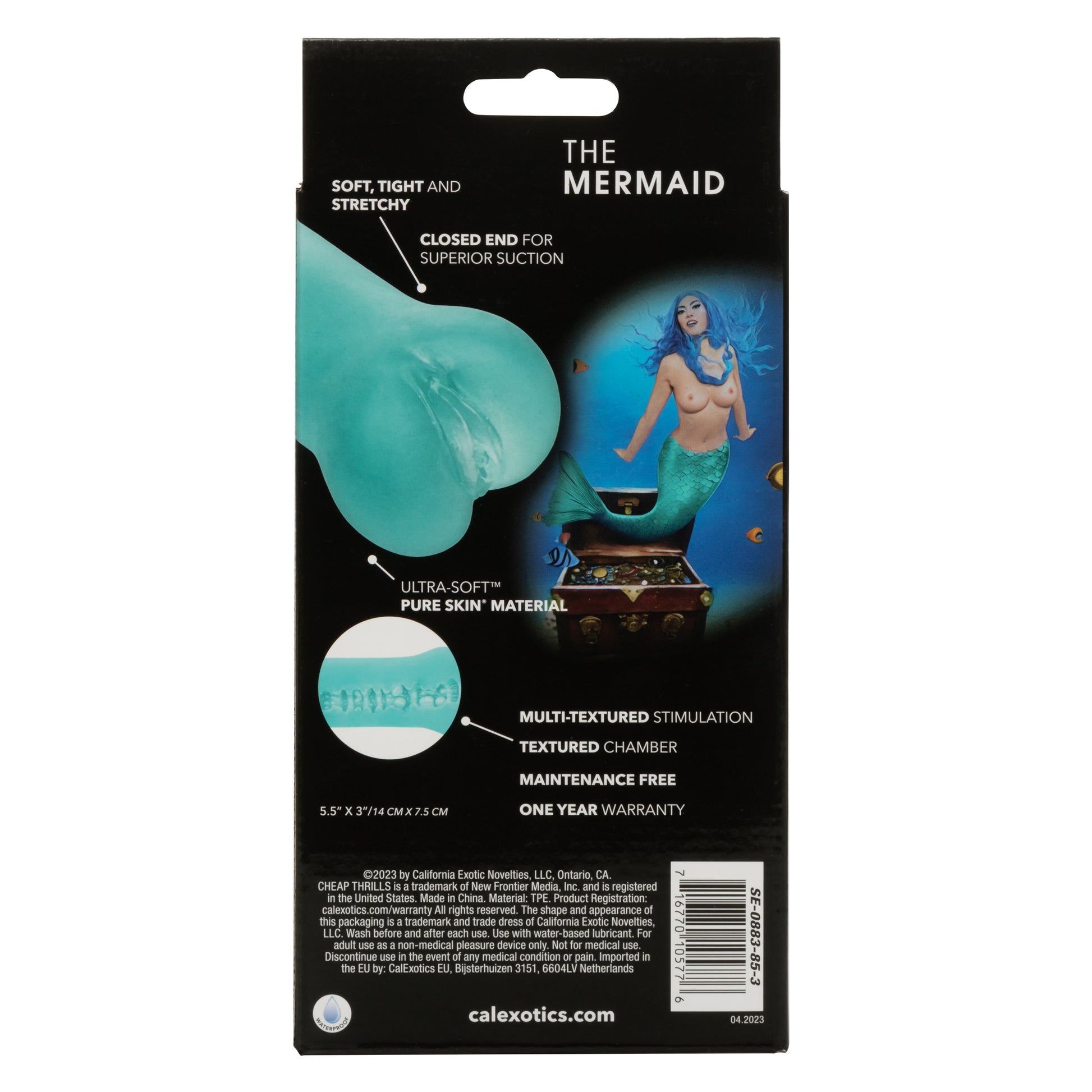 Cheap Thrills The Mermaid Masturbator – Teal – Textured Chamber with Suction