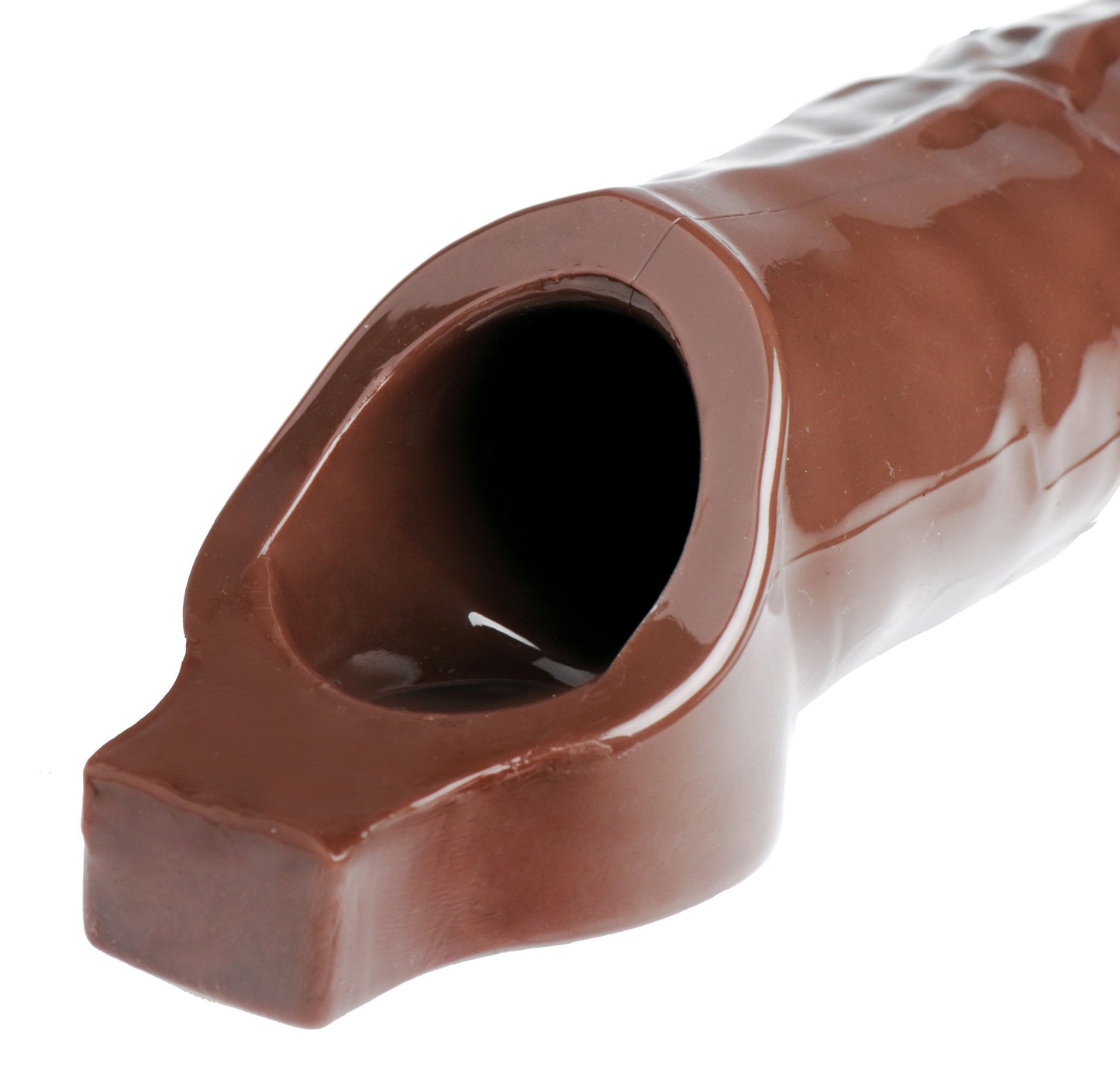 XR Brands Really Ample Penis Enhancer Sheath - Brown - Realistic Erection Enhancer