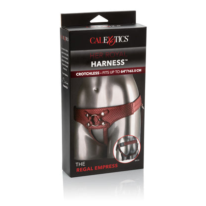 CalExotics Her Royal Harness the Regal Empress - Supportive Crotchless Harness - Red