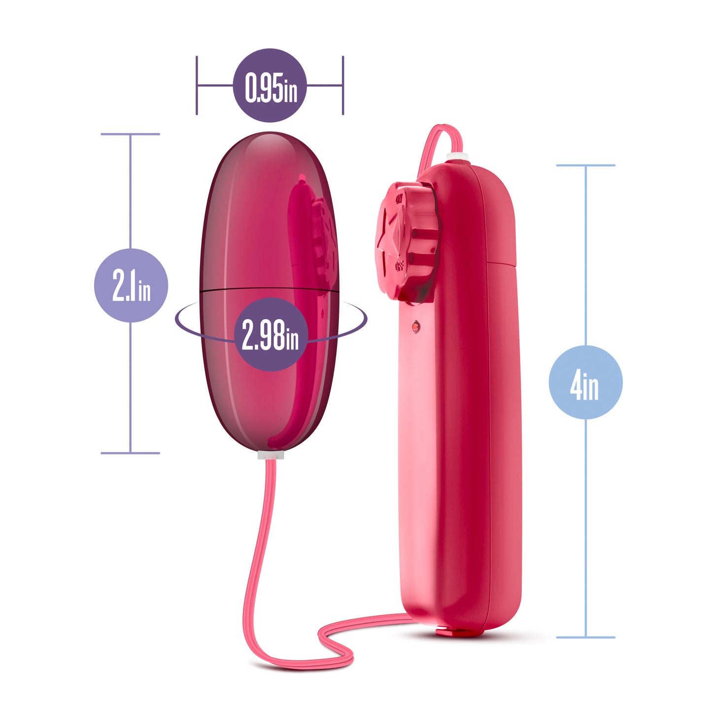 Blush B Yours Power Bullet Vibrator – Cerise – Multi-Speed Waterproof
