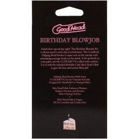Doc Johnson GoodHead Birthday Blowjob Kit – Helping Head Stroker with Slick Head Glide