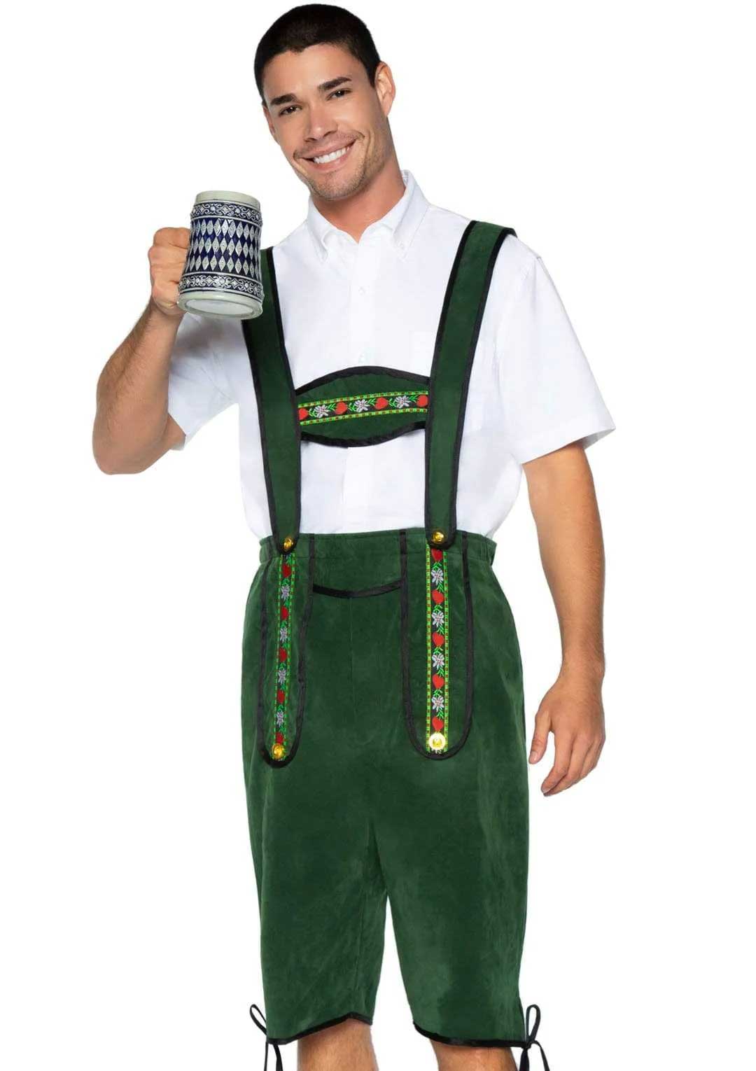Leg Avenue Men's Beerfest Lederhosen Costume - X-Large - Green