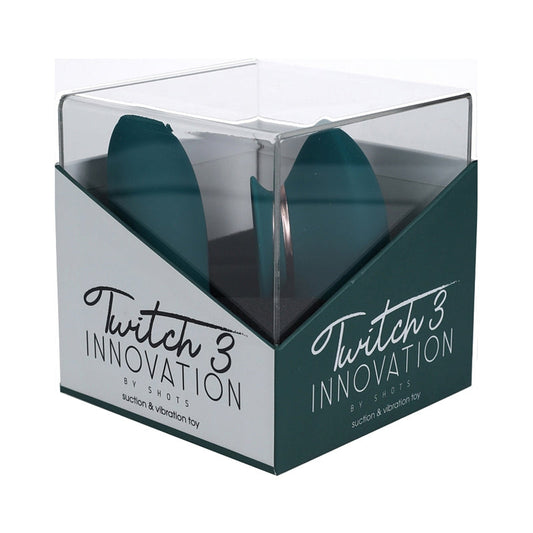 Shots Twitch 3 Silicone Rechargeable Vibrator & Suction - Forest Green