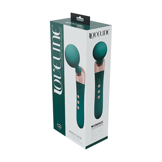 LoveLine Serenity Wand Silicone Rechargeable Massager - Forest Green