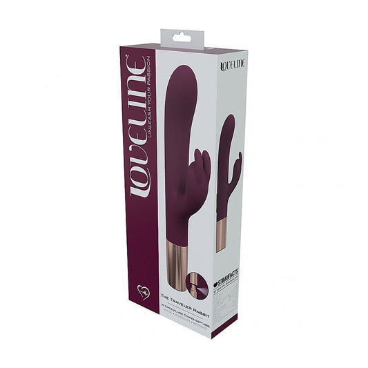 LoveLine Traveler Rabbit Vibrator – Burgundy – Rechargeable & Waterproof