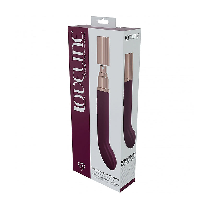 LoveLine Traveler G-Spot Vibrator – Burgundy – Rechargeable and Waterproof
