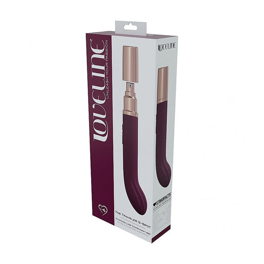 LoveLine Traveler G-Spot Vibrator – Burgundy – Rechargeable and Waterproof