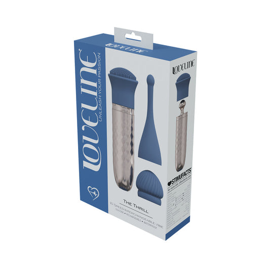 LoveLine The Thrill Wand Rechargeable Vibrator – Blue