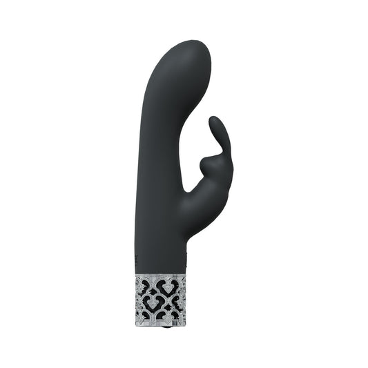 Royal Gems Royal Rabbit Silicone Rechargeable Vibrator – Black