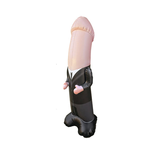 The Dickheads Inflatable Bop Bag - Vanilla/Ivory/Beige - Stress Relief Fun