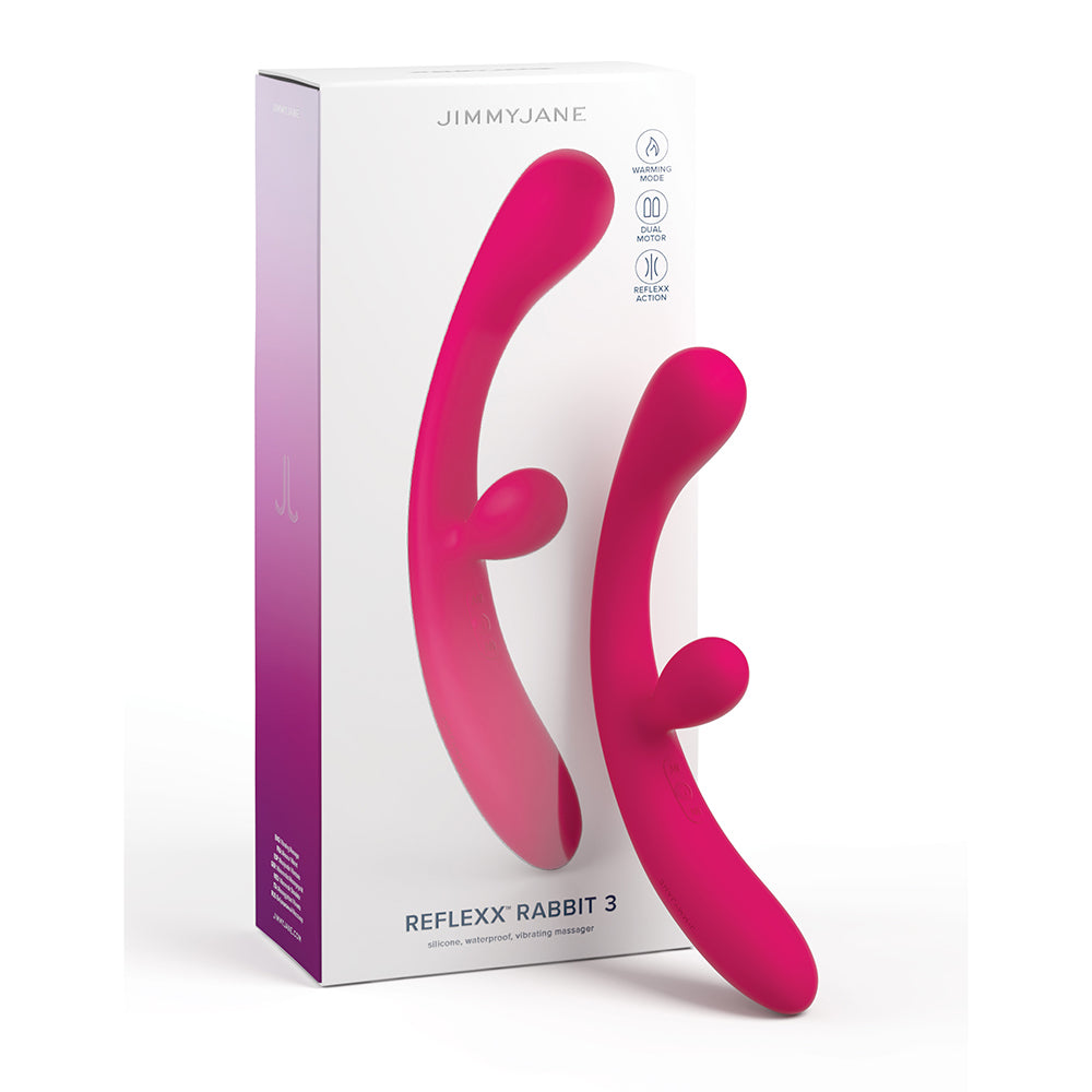 Jimmyjane Reflexx Rabbit 3 Dual Motor Vibrating Massager - Hot Pink