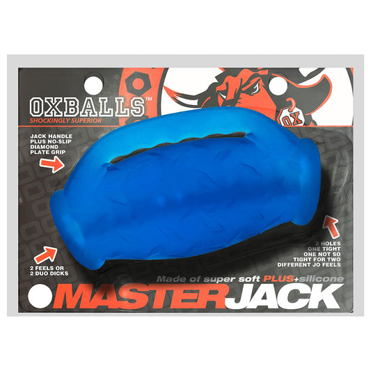 OxBalls Masterjack Double Penetration Stroker – Blue Ice
