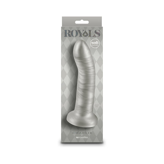 Royals Charlie 7 in. Metallic Curved Dildo – Champagne