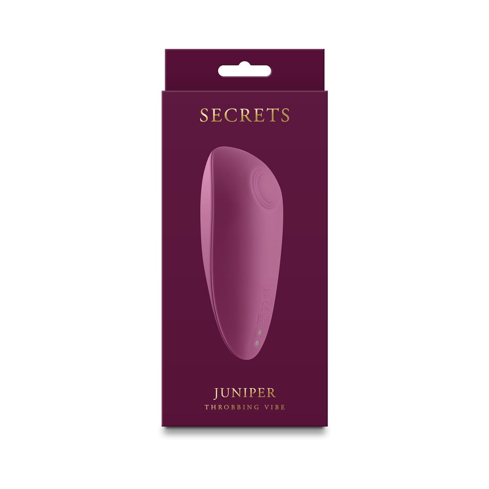 Secrets Juniper Throbbing Vibe – Rechargeable Vibrator – Wine Red