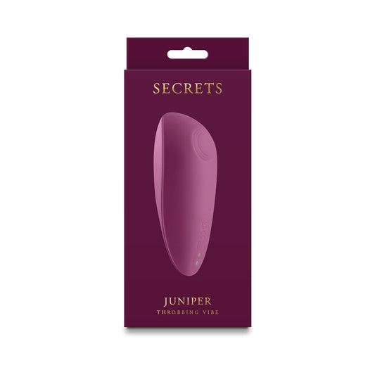 Secrets Juniper Throbbing Vibe – Rechargeable Vibrator – Wine Red