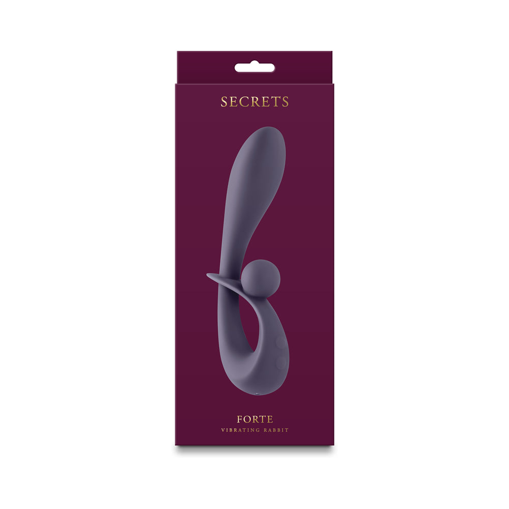 Secrets Forte Vibrating Rabbit – Gray – Dual Motor Silicone Vibrator