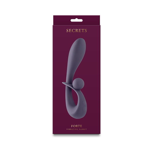 Secrets Forte Vibrating Rabbit – Gray – Dual Motor Silicone Vibrator