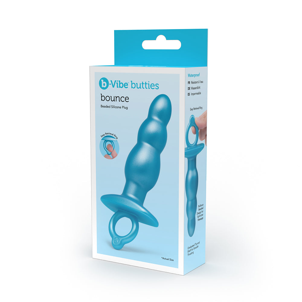 b-Vibe Bounce Beaded Silicone Plug – Blue