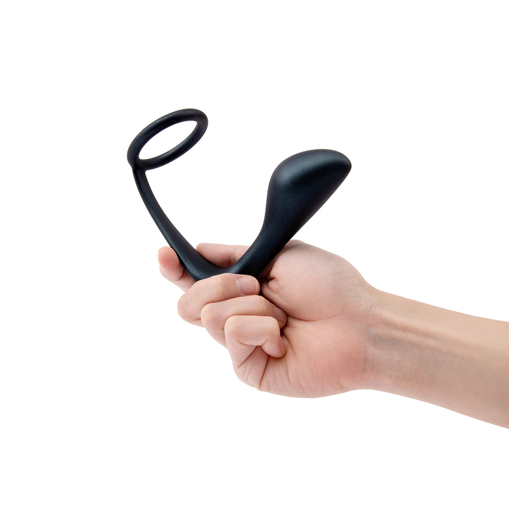 b-Vibe Ringer Cock Ring & Prostate Plug – Gray