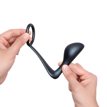b-Vibe Ringer Cock Ring & Prostate Plug – Gray