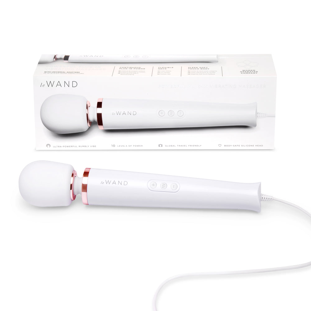 Le Wand Plug-In Vibrating Massager – White