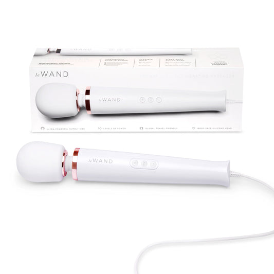 Le Wand Plug-In Vibrating Massager – White