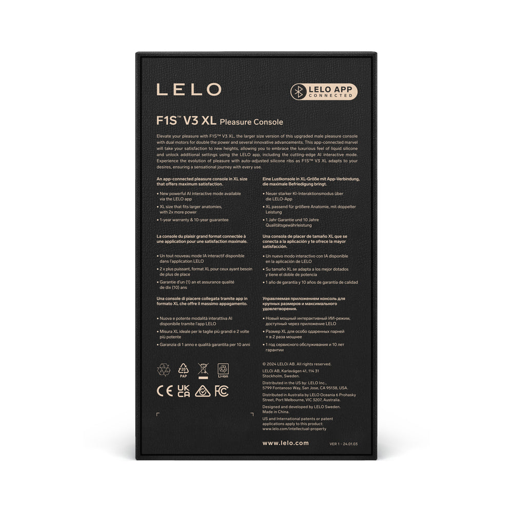 LELO F1S V3 XL Male Pleasure Console with Dual Motors – Red