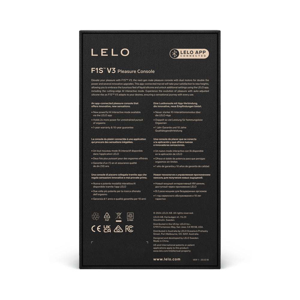 LELO F1S V3 Male Pleasure Console with Dual Motors – Red