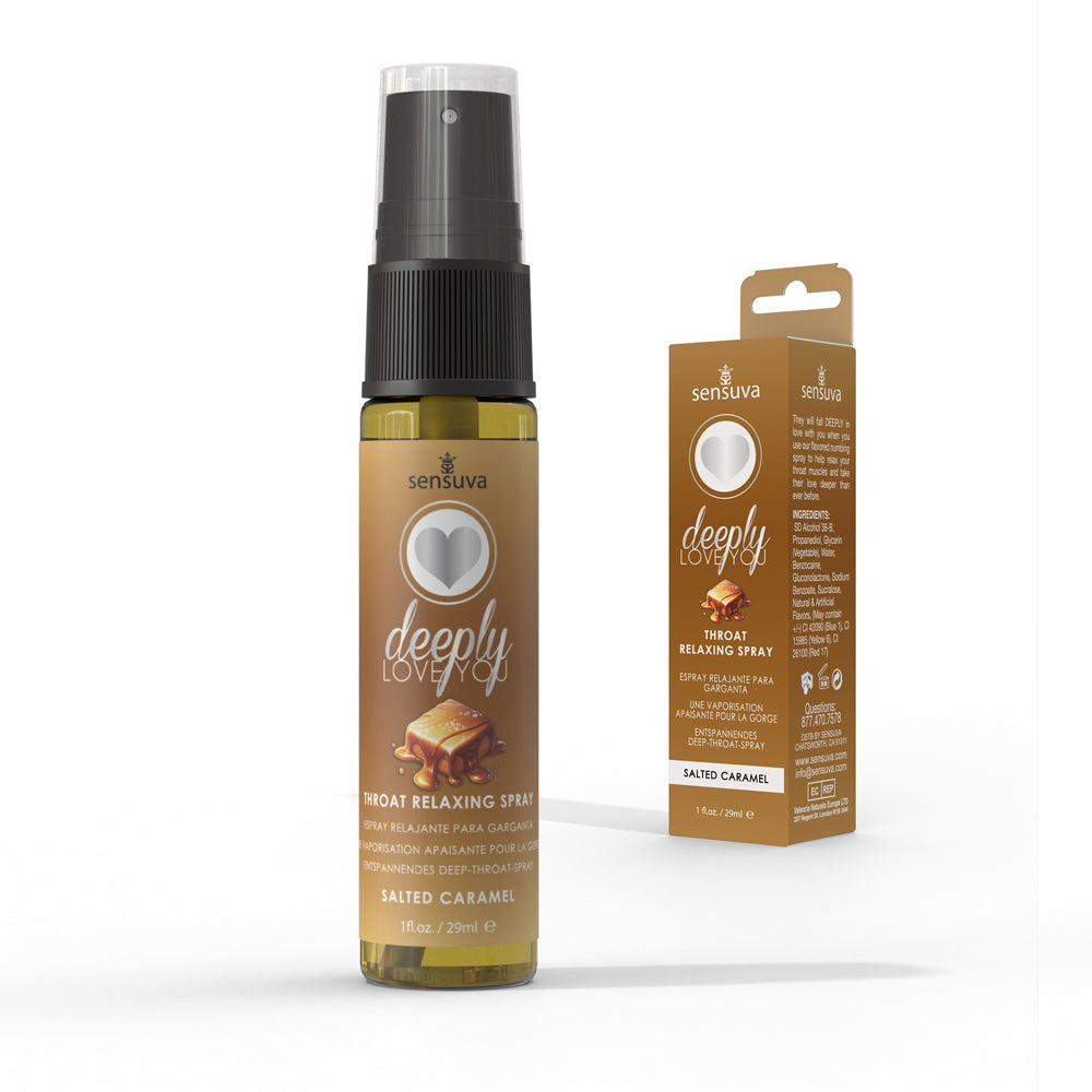Sensuva Deeply Love You Throat Relaxing Spray - Salted Caramel Flavor, 1 oz
