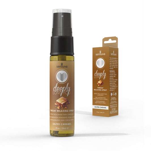 Sensuva Deeply Love You Throat Relaxing Spray - Salted Caramel Flavor, 1 oz