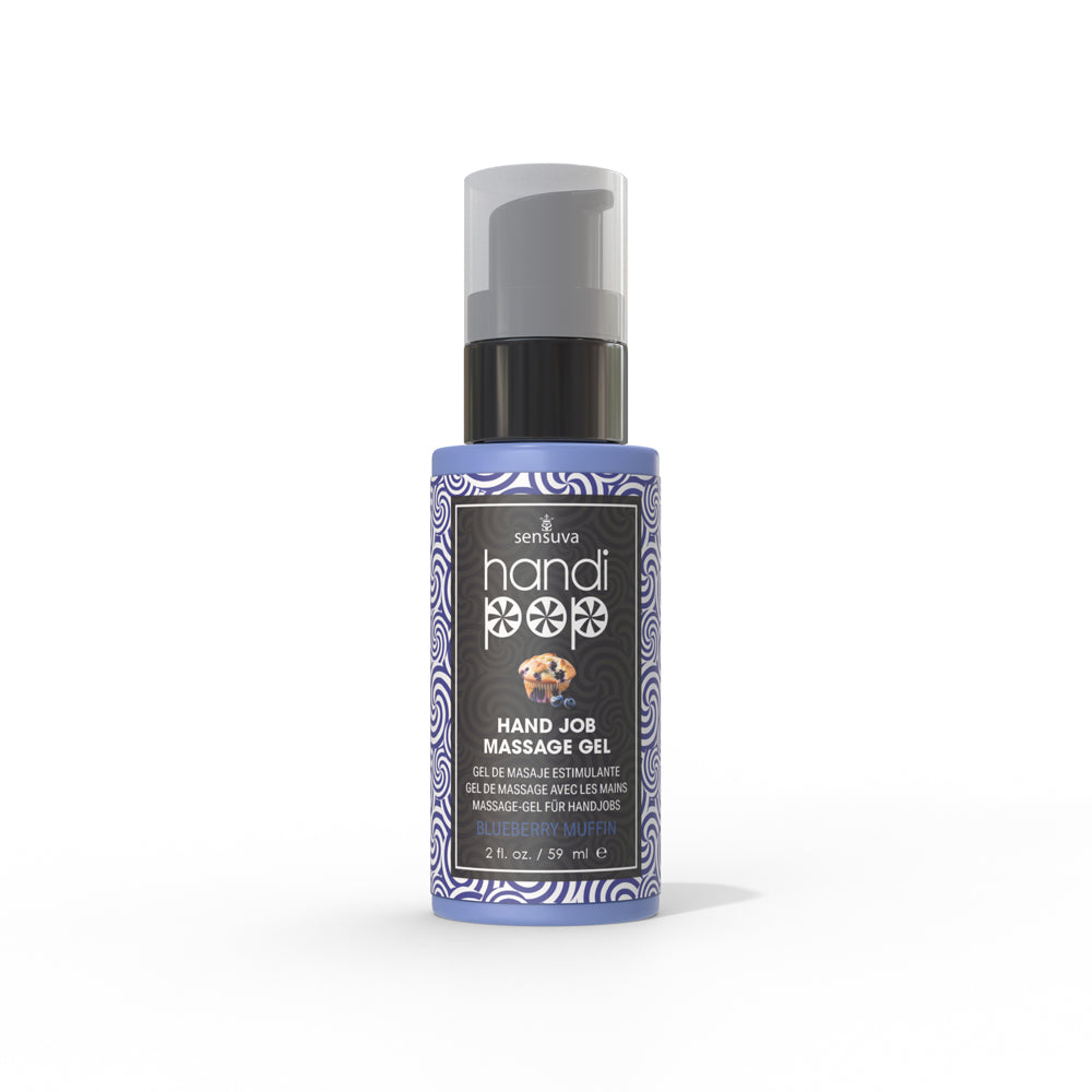Sensuva HandiPop Edible Hand Job Massage Gel – Blueberry Muffin – 2 oz