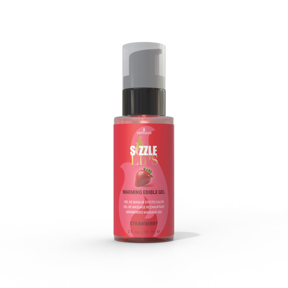 Sensuva Sizzle Lips Warming Gel - Strawberry - 2 oz