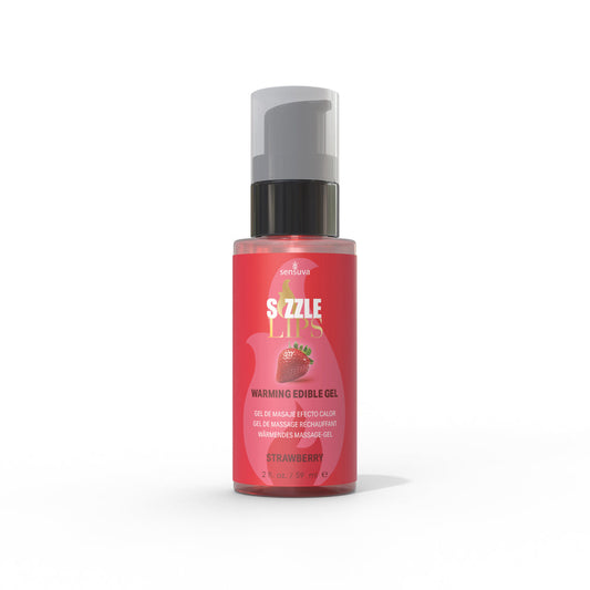 Sensuva Sizzle Lips Warming Gel - Strawberry - 2 oz