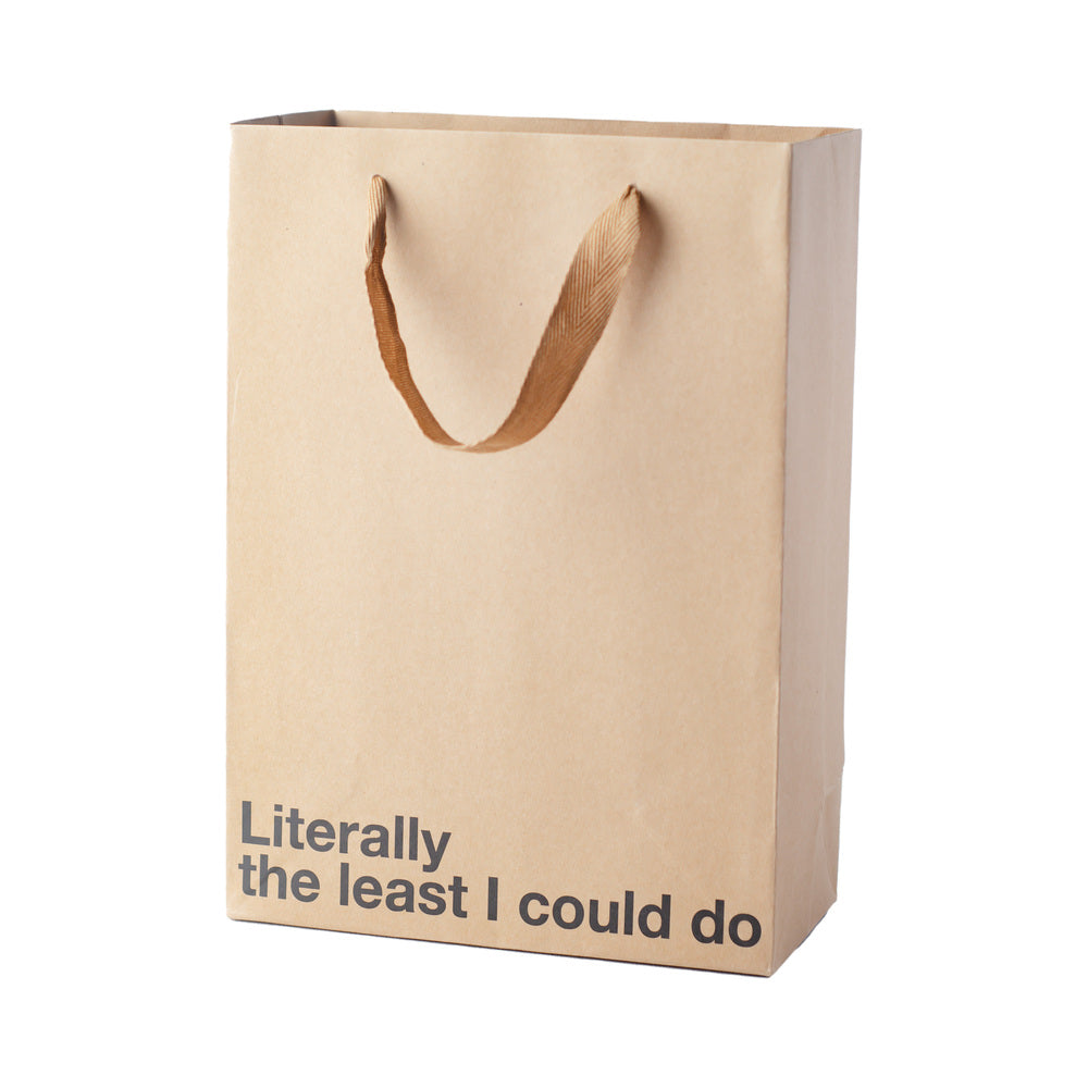 Wood Rocket Literally The Least Gift Bags - Tan 3pk
