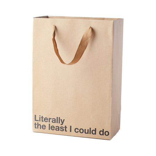 Wood Rocket Literally The Least Gift Bags - Tan 3pk