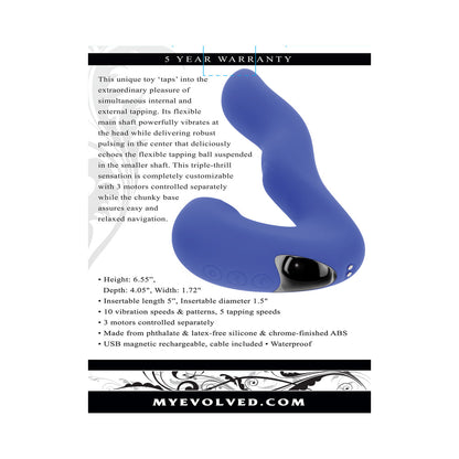 Evolved Tappity Tap Vibrating Toy – Blue