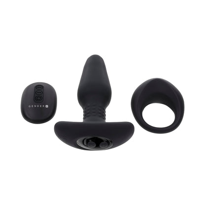 Gender X Teamwork Vibrating Remote-Control Toys Set – Black