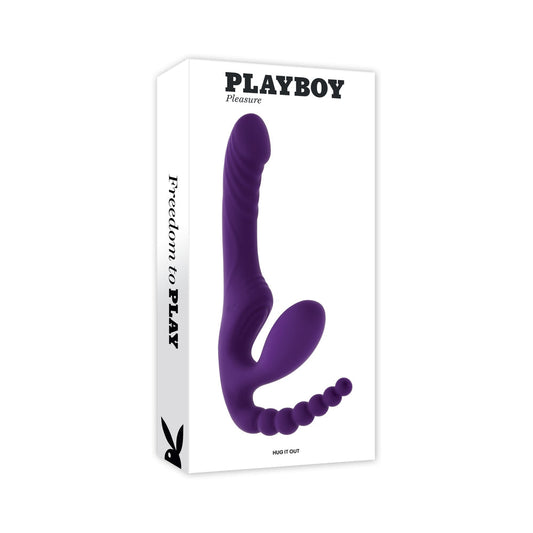 Playboy Hug It Out Acai – Inflatable Wearable Toy with G-spot and Clitoral Stimulation – Purple