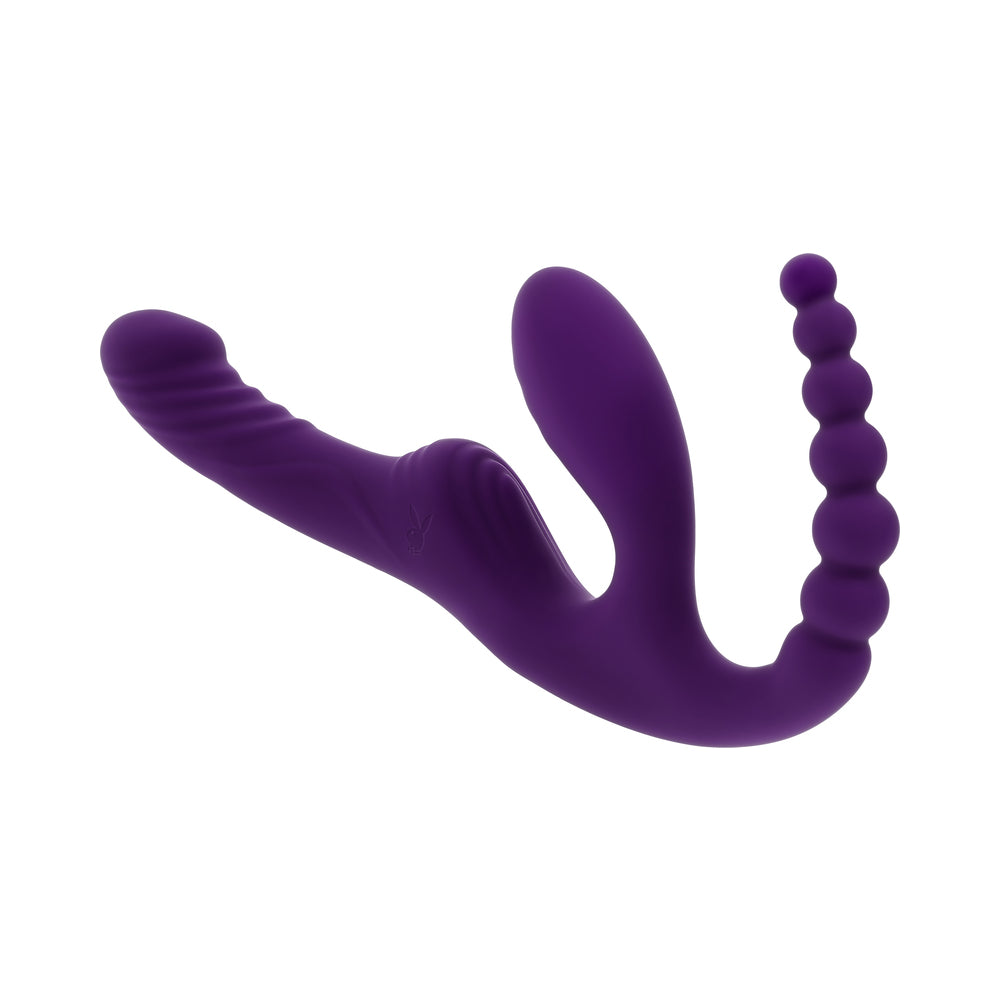 Playboy Hug It Out Acai – Inflatable Wearable Toy with G-spot and Clitoral Stimulation – Purple