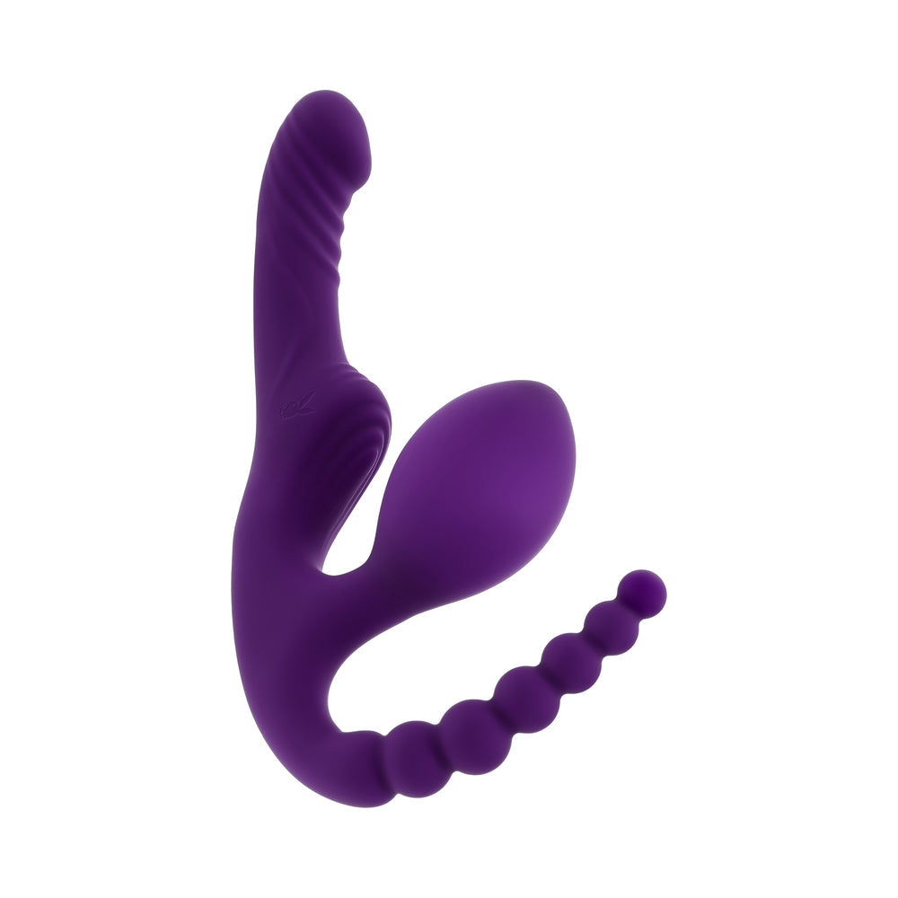 Playboy Hug It Out Acai – Inflatable Wearable Toy with G-spot and Clitoral Stimulation – Purple
