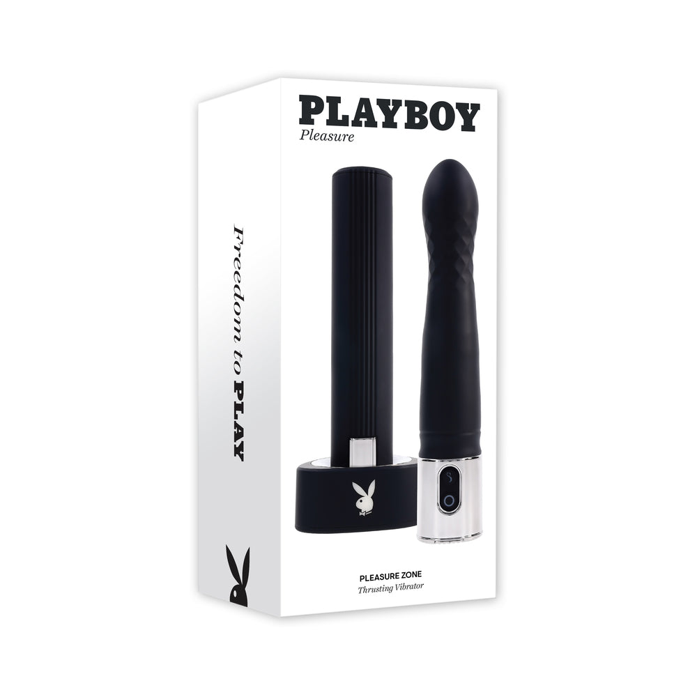Playboy Pleasure Zone 2AM Vibrating and Thrusting Toy – Black