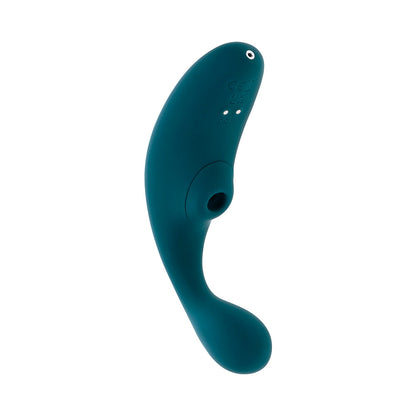 Playboy Charmer Dual Vibrator with Clitoral Suction - Deep Teal