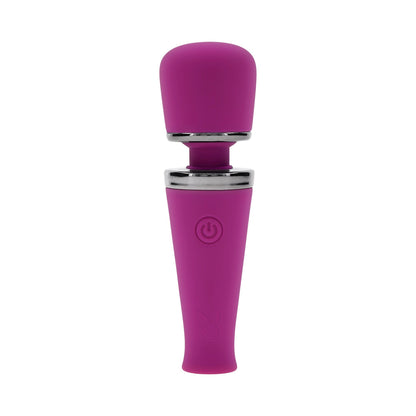 Playboy Mic Drop Wild Aster Wand Vibrator with Powerful Head Vibrations – Purple