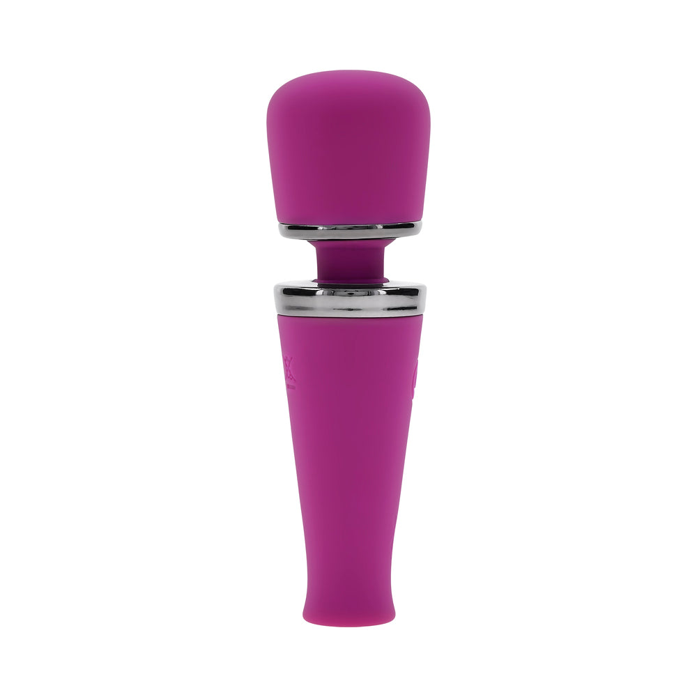 Playboy Mic Drop Wild Aster Wand Vibrator with Powerful Head Vibrations – Purple