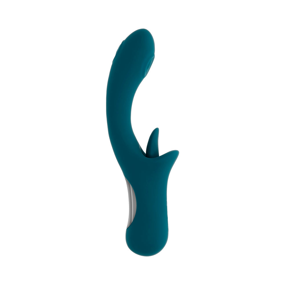 Playboy Harmony Deep Teal Tongue Vibrator with G-Spot Tapping