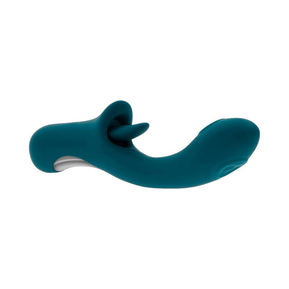 Playboy Harmony Deep Teal Tongue Vibrator with G-Spot Tapping
