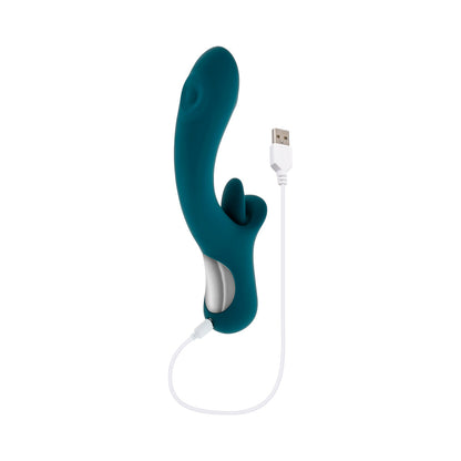 Playboy Harmony Deep Teal Tongue Vibrator with G-Spot Tapping
