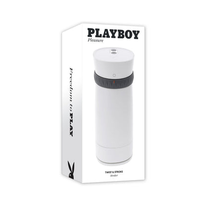 Playboy Twist & Stroke Frost - Vibrating Stroker with Heating Function - White